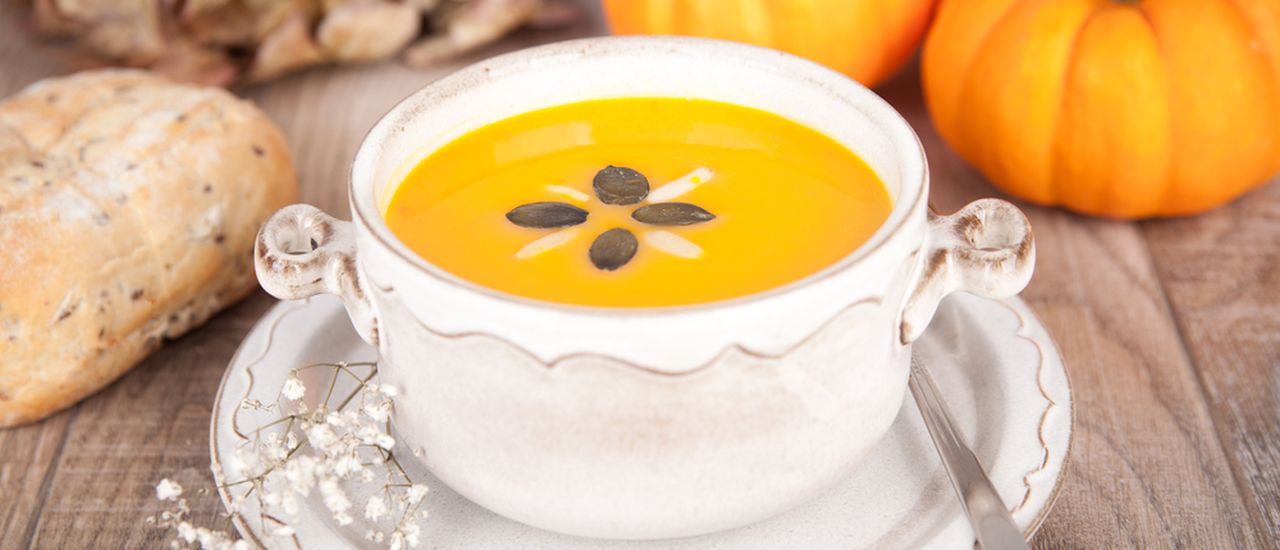 Low-fat cream of pumpkin soup