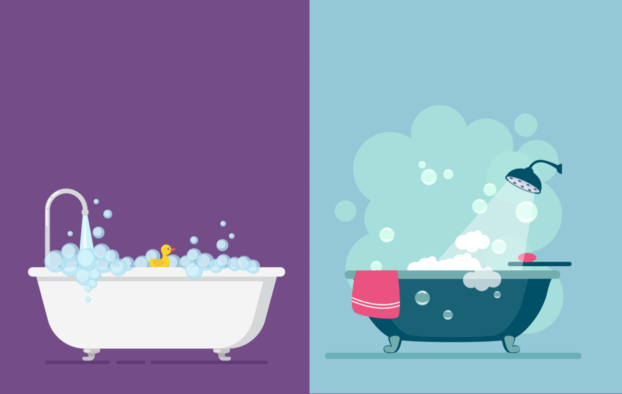 Showers vs. baths: which is better?